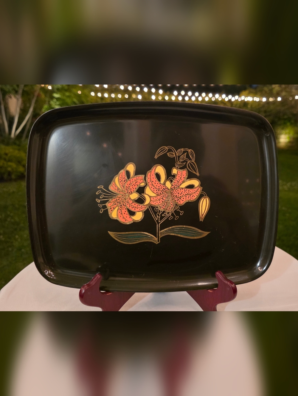 Couroc of Monterey Tray | Rare Tiger Lily Design | Vintage 1973 Jerry Clarke